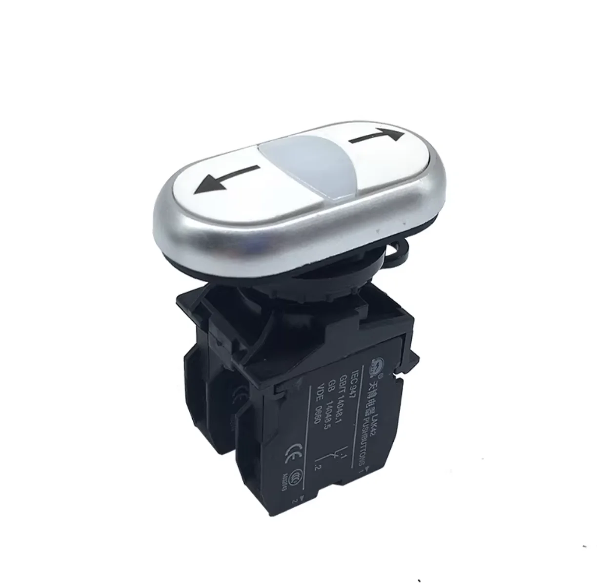 Double Bond Button Switch 22mm LA42 Arrow button 1NC 1NO or 2NO with light