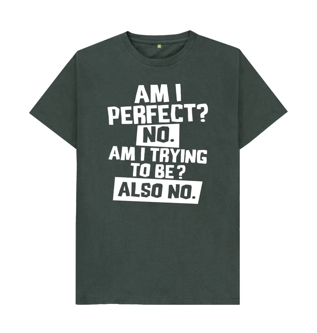 AM I PERFECT T SHIRT Minimalist trendy printed T-Shirt Wear fashionable and personalized T-Shirts Family Leisure letter T Shirts