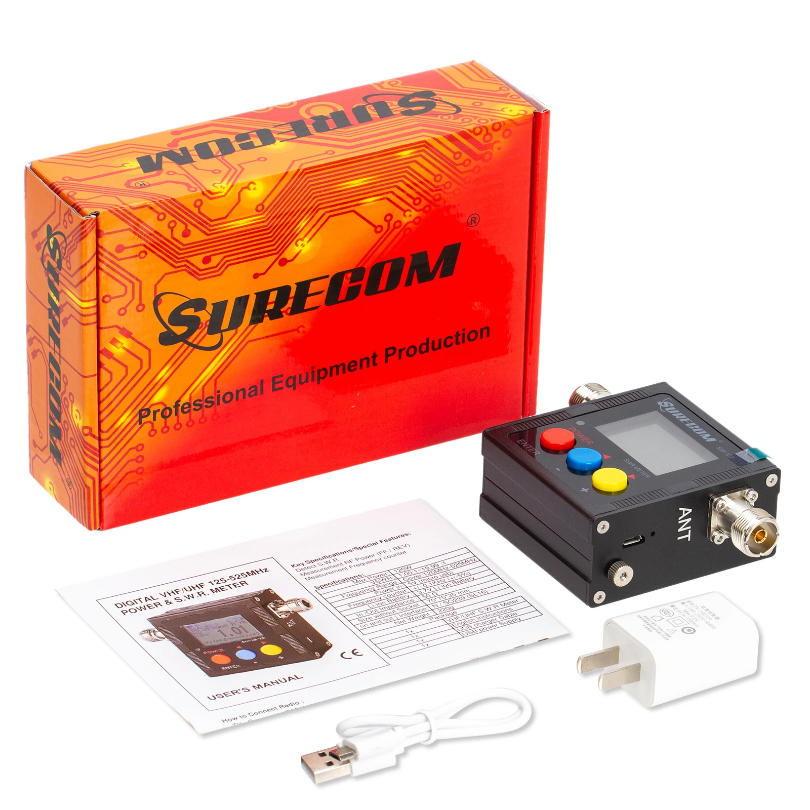 For SURECOM SW-102 meter 125-520 Mhz Digital VHF/UHF Power & SWR Meter SW102 For Two Way Radio
