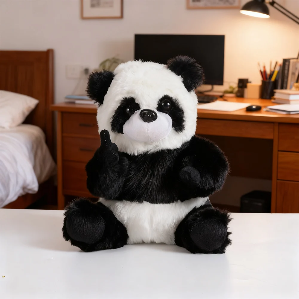 

Мягкая игрушка-поддержка эмоций, панда, реалистичная милая игрушка-компаньон, исцеление коровы/енота, которая обнимает вас назад, панда, эмоциональное исцеление