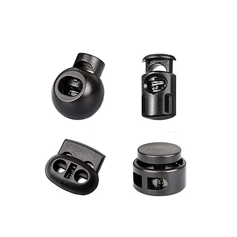 20/80pcs Professional DIY plastic spring fastener rope lock button stop button fastener slider shoelace clothing backpack