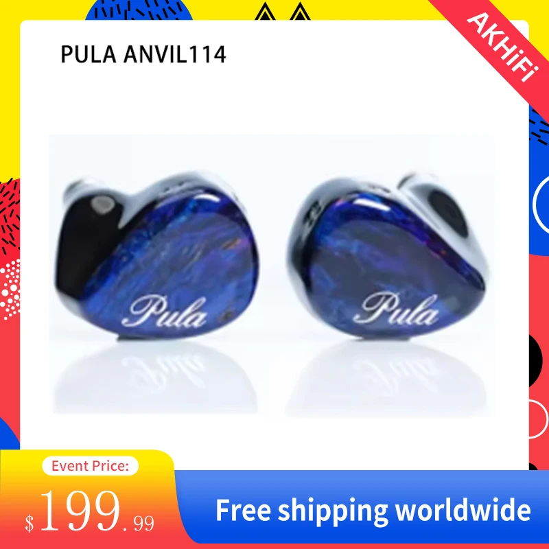 PULA ANVIL114 1DD+1BC+4BA Drivers In-Ear Monitor Earphones with Four-Core Single-Crystal Copper Silver-Plated 3-in-1 Cable