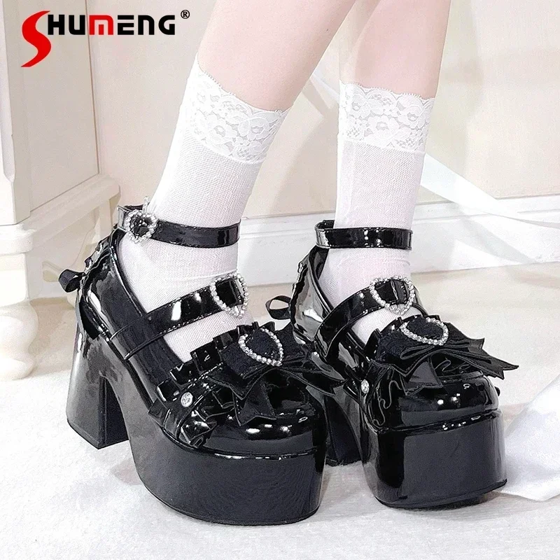 

Original Mine Series Platform Pumps Japanese Lolita Mass-produced Muffin Shoes Cute Subculture Elegant High Heels Shoes Women