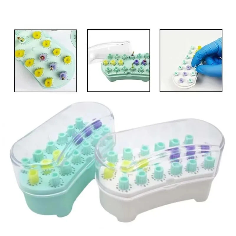 

2BOX Dental Disinfection Box for Endo File12Times Endodontic Root Canal Files Holder With Counter Autoclavable Disinfection Case
