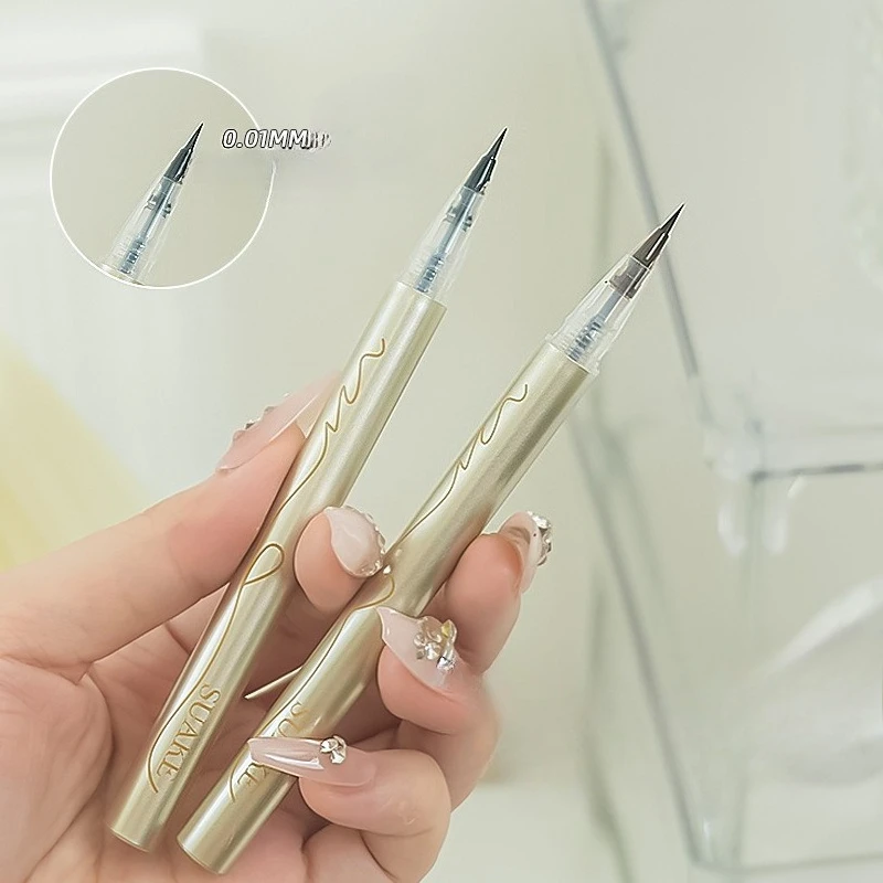 0,01 mm micro-precisie eyeliner pen waterdicht zweetbestendig vloeibare formule de hele dag dragen geen vlekken voor gevoelige ogen beginners