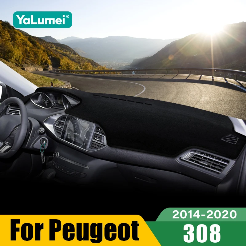 

Для Peugeot 308 T9 308SW 308GTI 2014-2020: Нескользящий коврик-накидка на приборную панель автомобиля (защита от солнца), аксессуары