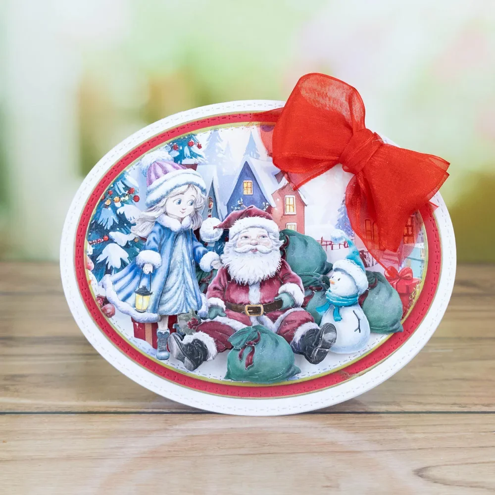Merry Christmas Santa’s Sidekicks Die Collection Metal Cutting Die Scrapbook Embossed Paper Card Album Craft Template Cut Die