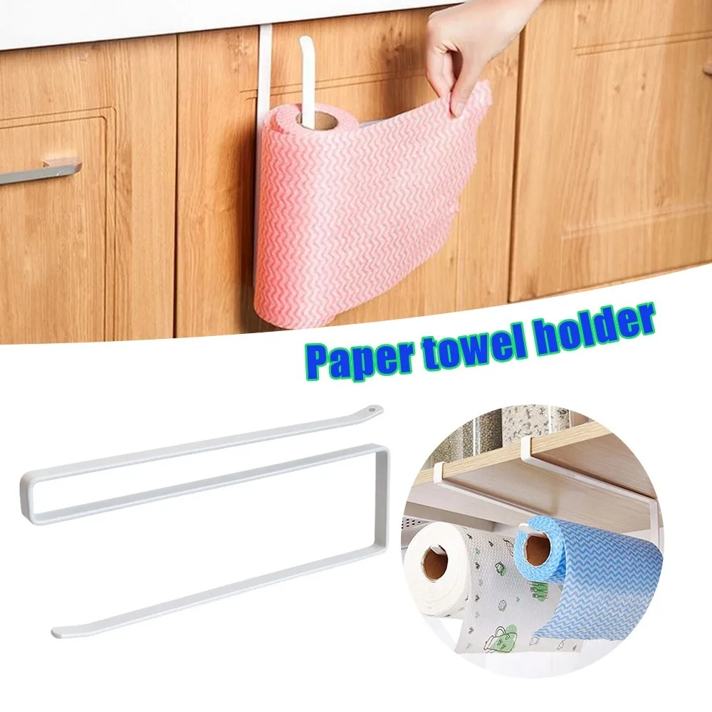 

Держатель для бумажных полотенец под шкафом, без дрели, магнитное подвесное крепление, кухонный органайзер, стеллаж для хранения фольги, пластиковая упаковка, полотенце для рук