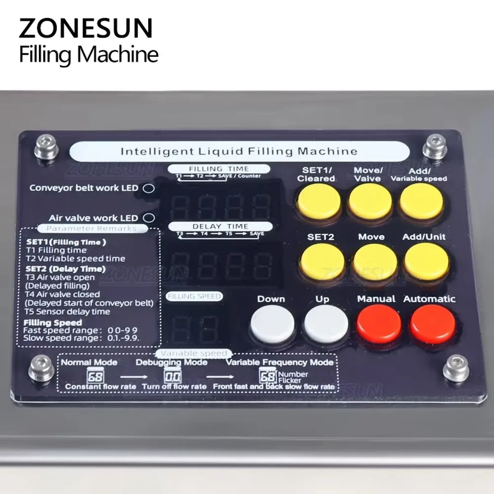 ZONESUN ZS-DPYT1500 Semi Automatic Diaphragm Pump Liquid Filling Machine for Small Bottles Single Head Efficient Filling