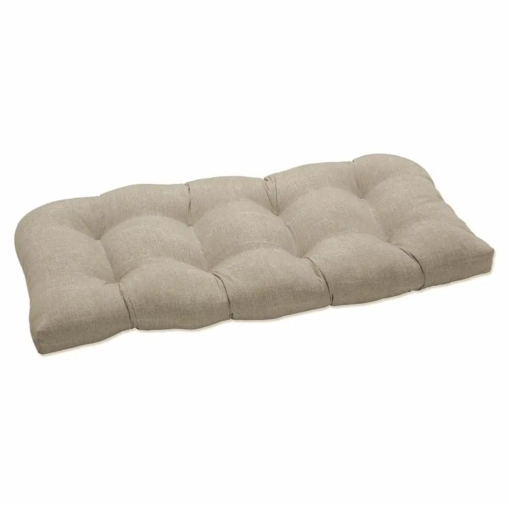 

Tory Solid Indoor/Outdoor Wicker Patio Sofa/Swing Cushion Tufted, Weather And Fade Resistant, 19"" X 44"", Ivory