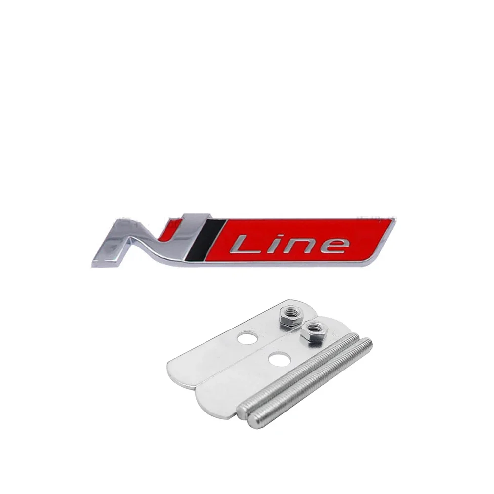 Car Front Grille Emblem for Hyundai N Line Tucson Kona Elantra IX35 I20 I30 I10 I40 Accent Santa Fe Bagde 3D Decor Accessories - view 6