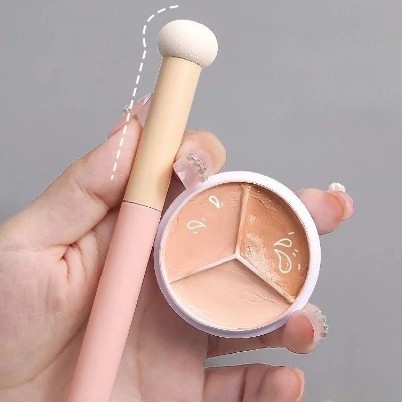 1Pc Soft Makeup Brushes Sponge Concealer Brush Lipstick Lips Powder Puffs Wet Dry Use Foundation Contour Cosmetic Tools Mushroom