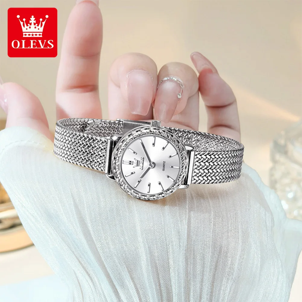 OLEVS 5643 New Women Watches Simple Elegant Quartz Wristwatch Waterproof Watches For Woman Set Bracelet Watch Original Reloj