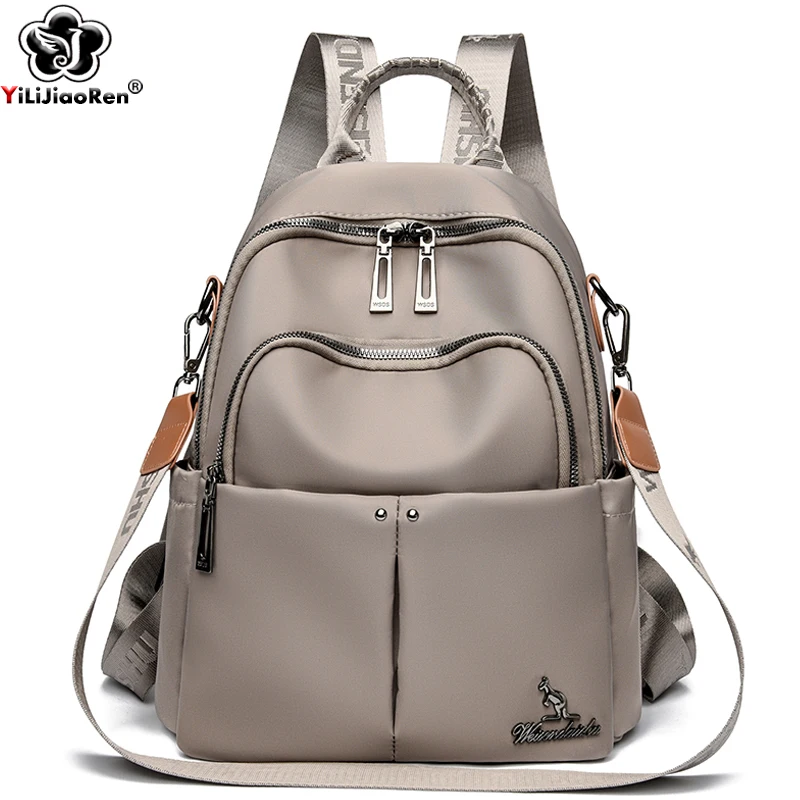Fashion Backpack Women Waterproof Nylon Commuter Daypack Ladies Lightweight School Bag for Teenage Girls Large Travel Rucksack