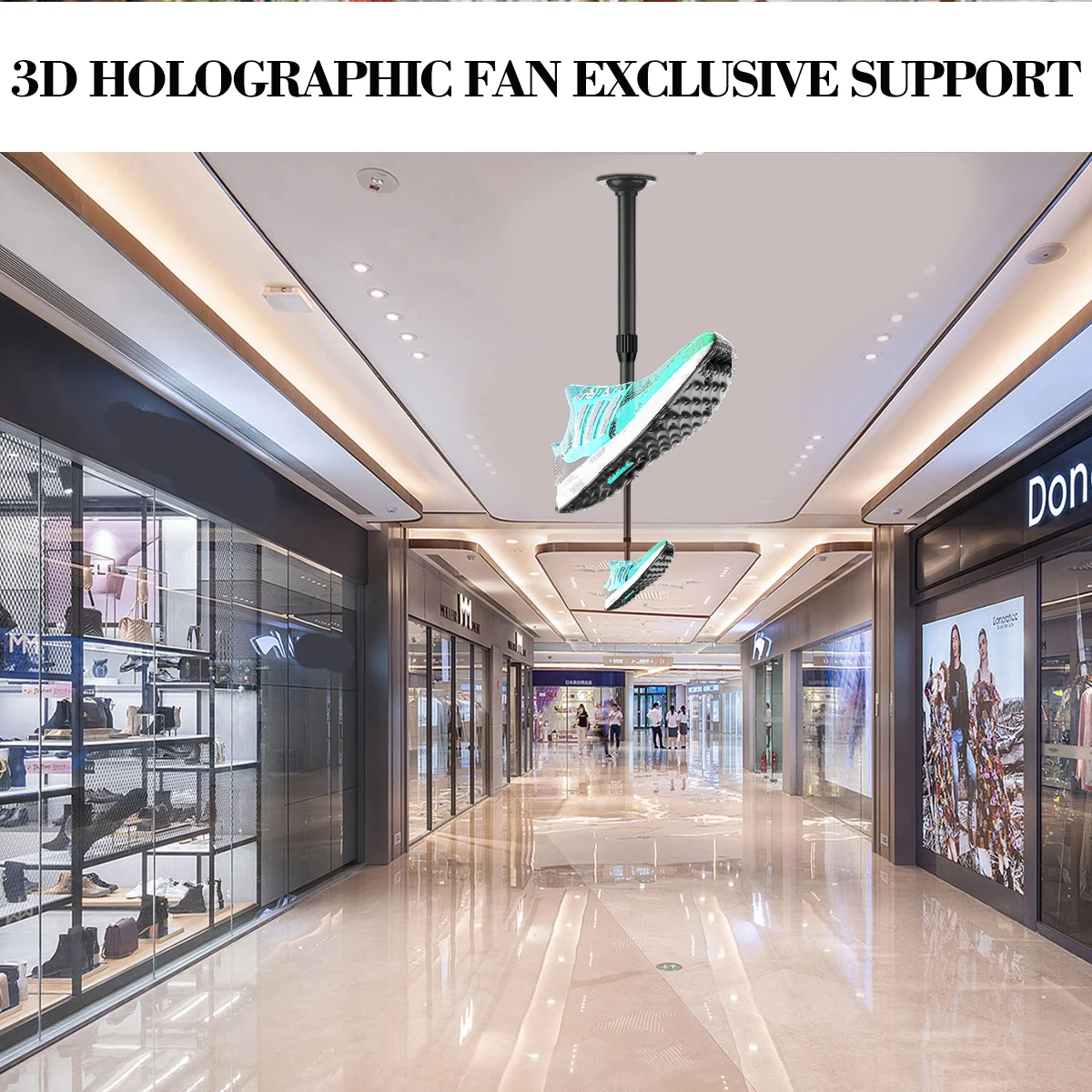 3D Hologram Projector Fan Stand Universal Hook Steel Bracket Use for 40-100cm 3D Fan Adjustable Ceiling Fan Stand Bracket