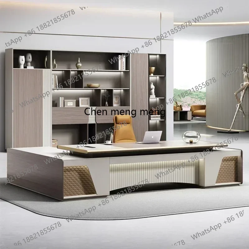 

Dresser Luxury Simple Modern Light President Boss Table Office Desk Computer Desk Tables Room Desks Gaming Table Filing Cabinets