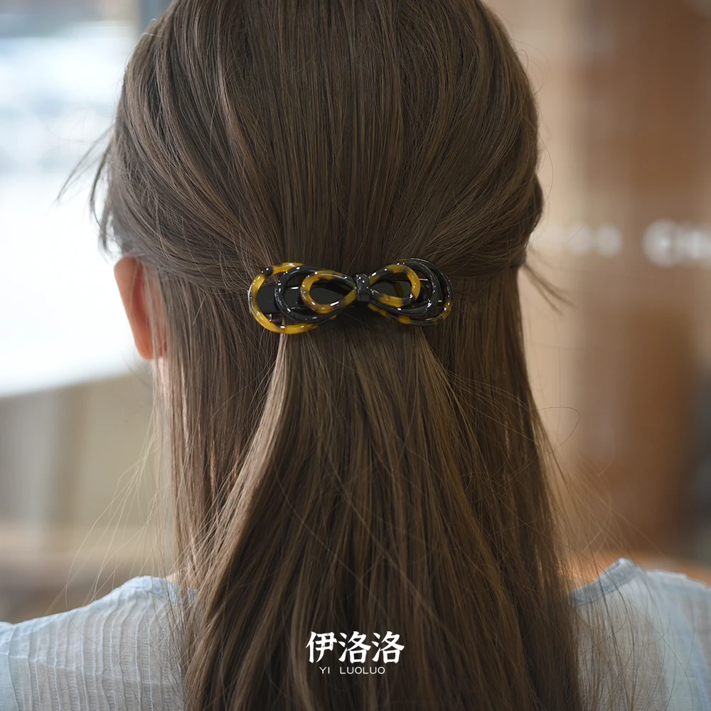 Women headwear cute hair clip for girls fashion acetate korean style hair barrettes bow hair accessories for women