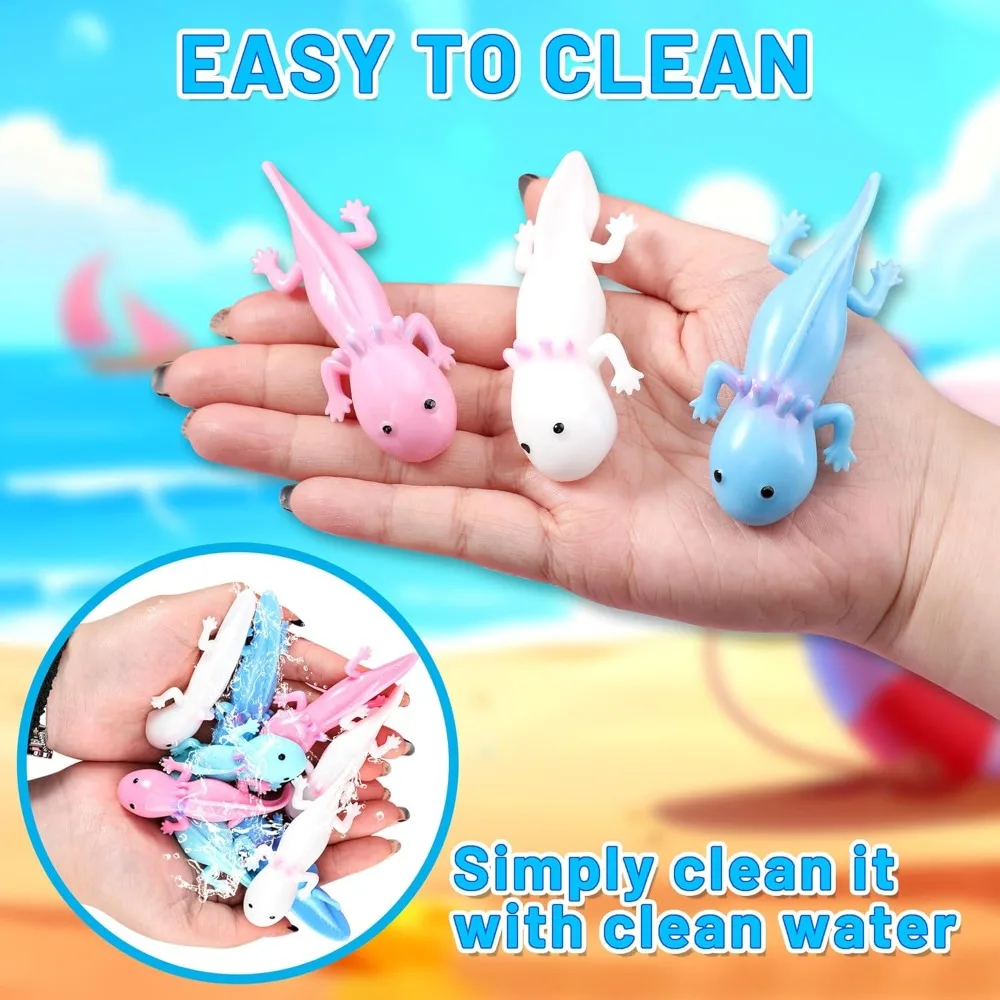 4 pçs elástico axolotl estilingue alívio do estresse brinquedos para crianças adultos, lançamento sensorial festa favores tdah autismo ansiedade presentes