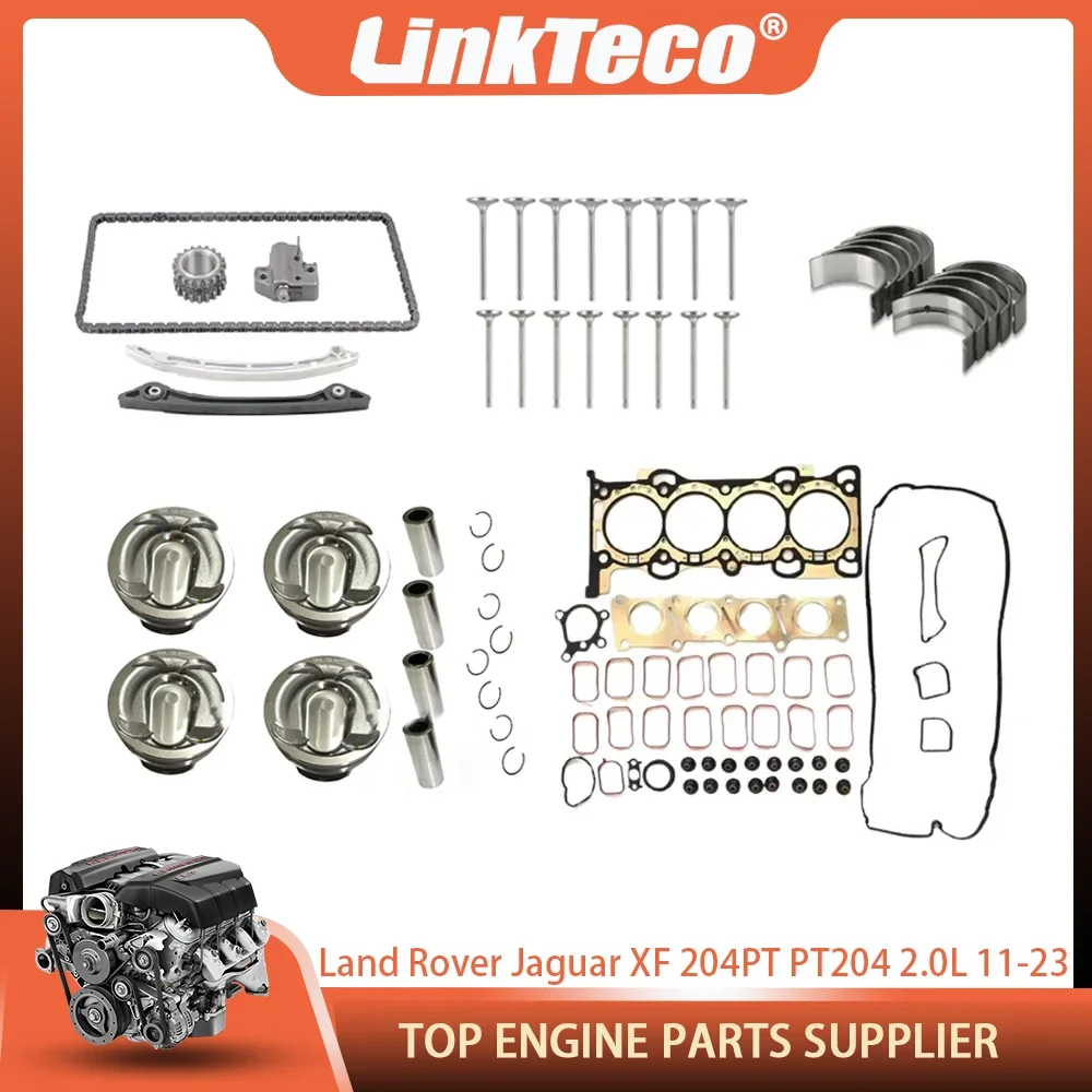 Timing Chain Kit Piston Engine Bearing Head Gasket Set For Land Rover Discovery Sport Jaguar E-PACE 204PT PT204 2.0L GAS 11-23