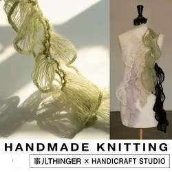 Knitted Fabric Spring Summer Hollowed Out Lightweight Creative Designer Cloth Diy Sewing Wool Nylon Material