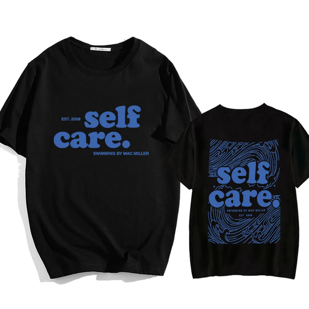 Macc Miller Self Care T-shirts Heavy Mental Casual Men Tee-shirt Short Sleeve Summer Spring Tshirts Hip Hop Streetwear Clothes