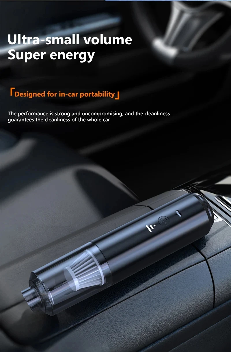 Vacuum Cleaner Mini Car Cleaning Powerful Suction Handheld Car Vacuum Cleaner Rechargeable for Car and Home Auto Vacuum Cleaner