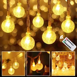 Led String Lights Fairy Crystal Bubble Ball Lamp Garland Battery USB Power Outdoor For Room Party Christmas Wedding Decoration