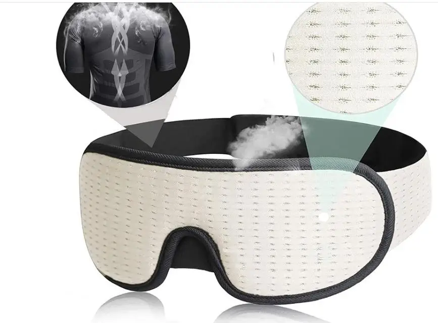 قناع عين للنوم ثلاثي الأبعاد مجوف ثلاثي الأبعاد يسمح بمرور الهواء في المكتب قيلولة نوم للرجال والنساء تظليل صيفي شخصي