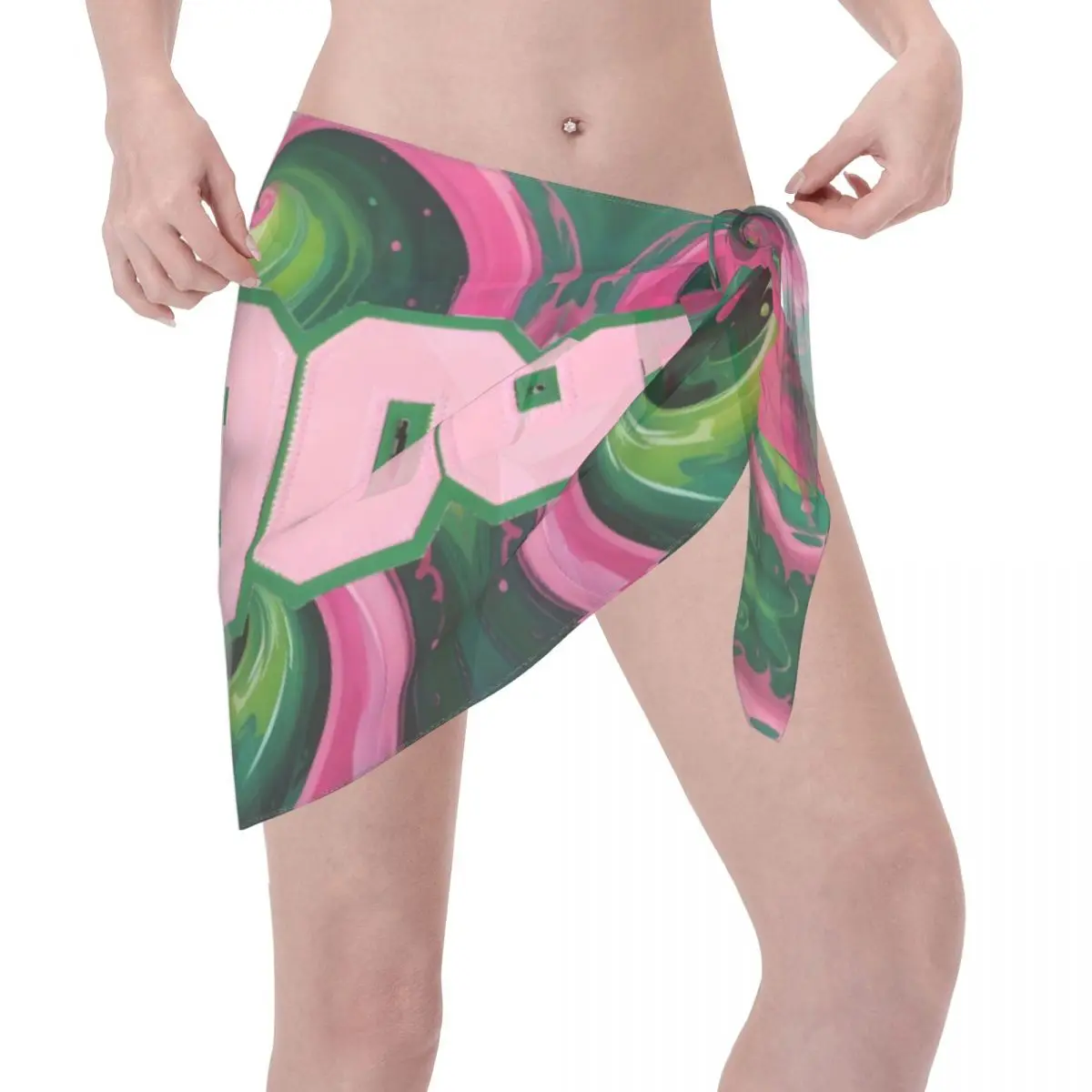 Custom Pretty Girl 1908 หมายเลขผู้หญิงสั้นSarongs Beach Wrapผู้หญิงชายหาดบิกินี่Wrap AKA Sorority Sarongsชุดว่ายน้ํา