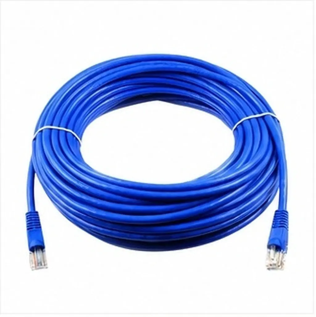 30M High-Speed Gigabit Ethernet Network Cable Blue Backward Compatible Cat6a Shielded for Pc Modem Router Cable Management