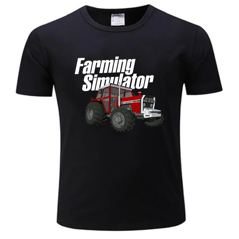 Farming simulator T-Shirt black t shirts plus size tops plus size t shirts plain white t shirts men black cotton mens t-shirt