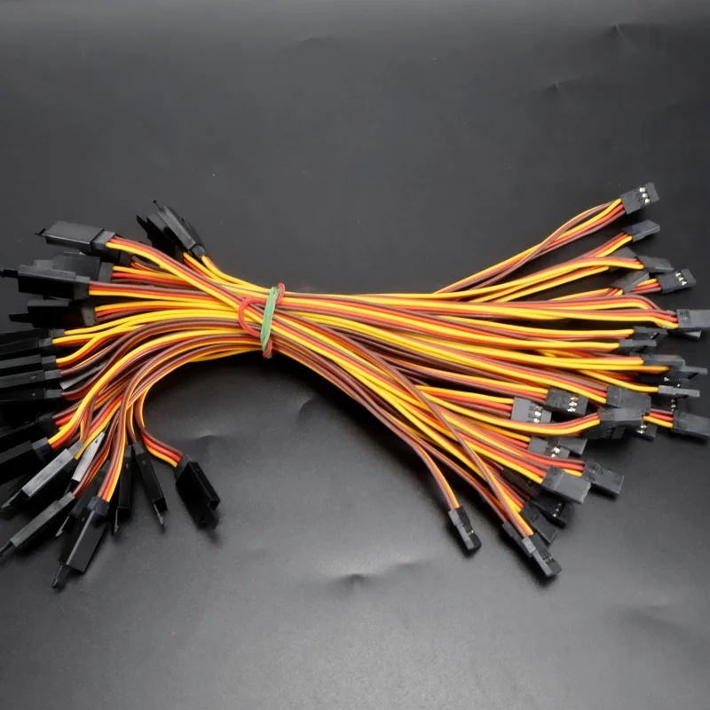15 Stück/Set 100/150/200/300/500/1000mm Verlängerungskabel Anti-Verlust 60-adriges Servokabel für RC Futaba JR Stecker auf Buchse – Detail 3