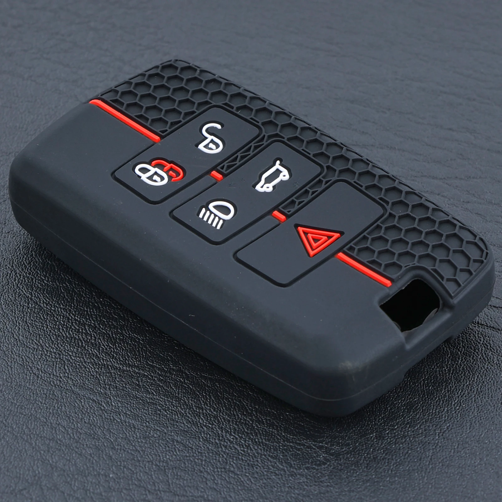 Silicone 5 Button Car Key Cover Case Holder Protector For Land Rover Discovery 4 Freelander 2 Range Rover Evoque 2018 2017 2016