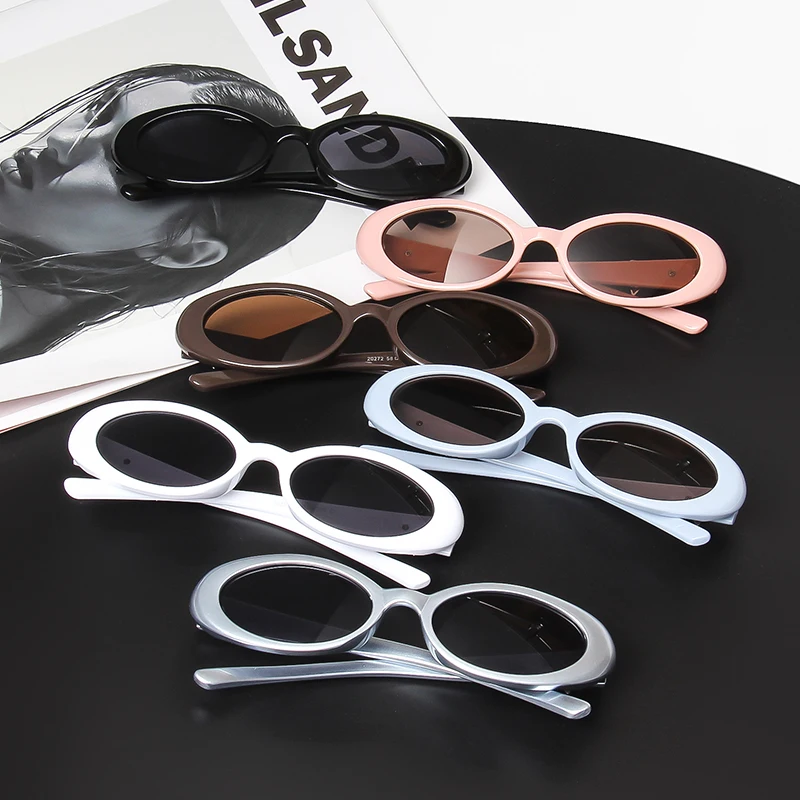 Retro Oval bow Sunglasses Women Fashion Small Oval Frame Sun Glasses Brand Designer Glasses Outdoor Leisure UV400 Eyewear