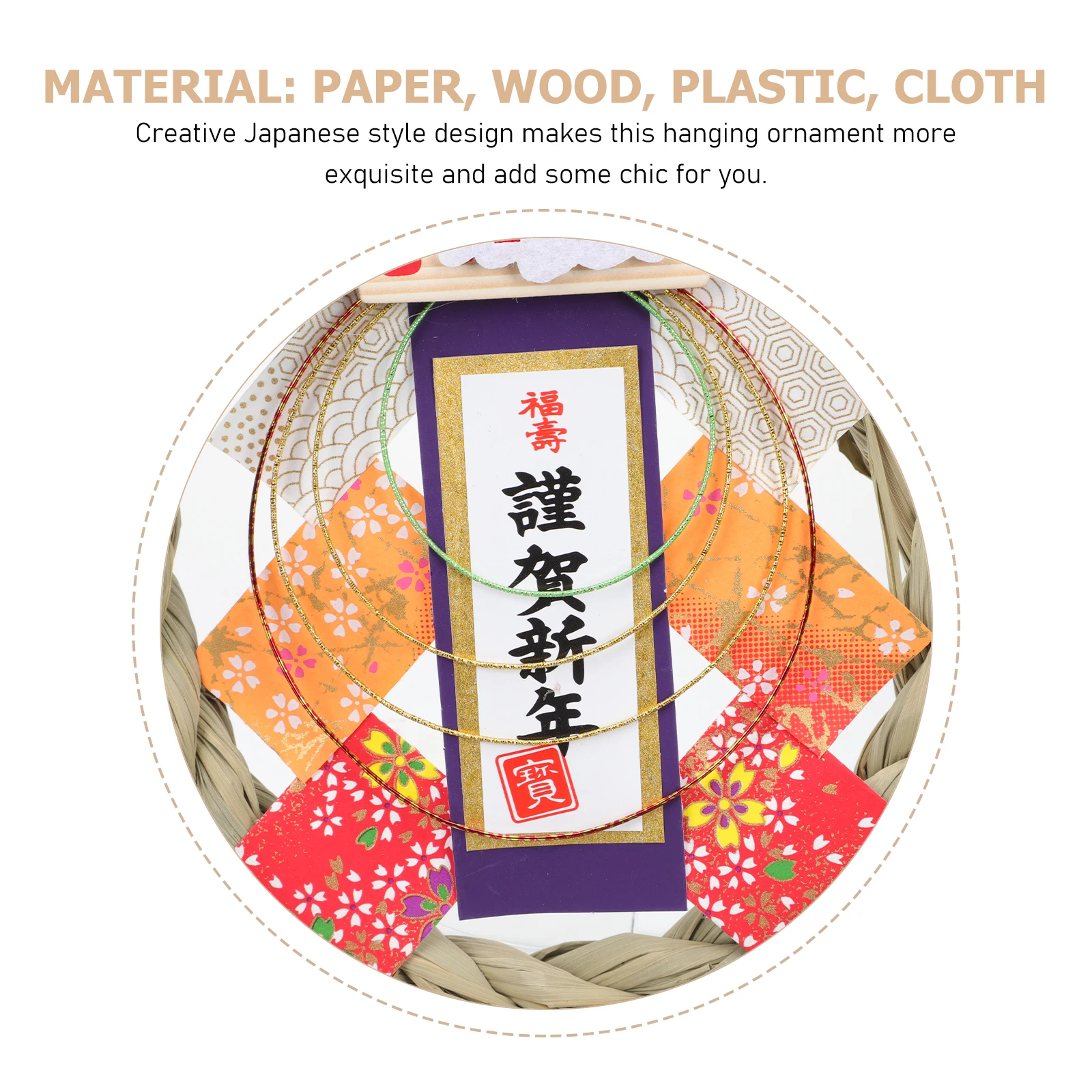 

Creative Japanese Style Straw Wreath Pendant Decorations Unique Hanging Ornament For Sushi Restaurant Home Wall Decoration Lunar