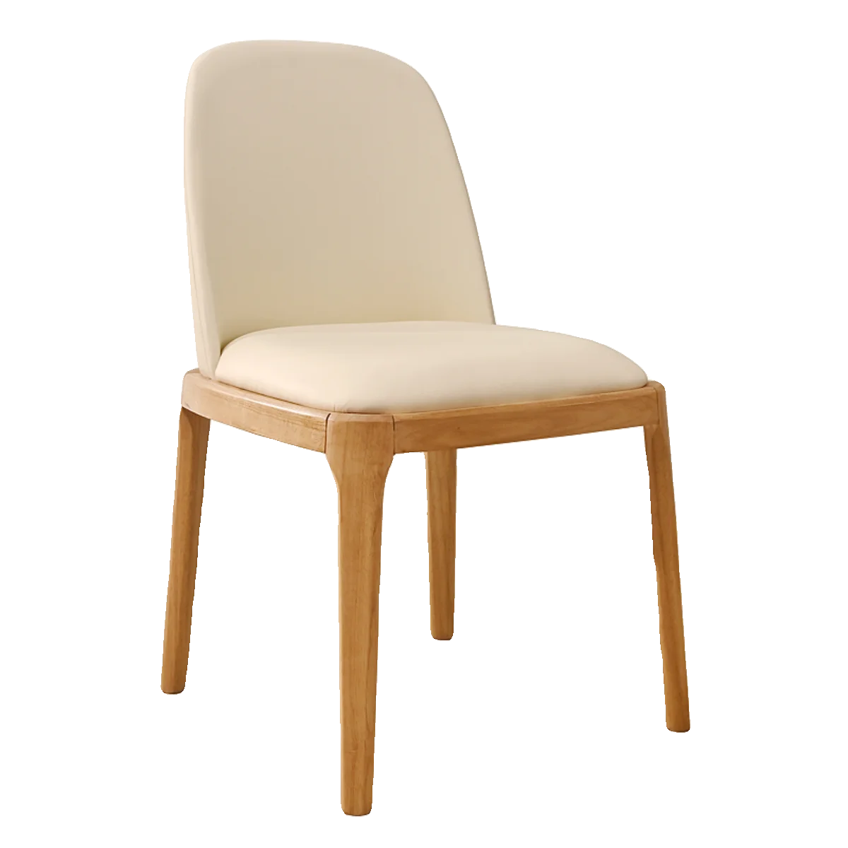 

Nordic solid wood dining chairs for home use, modern and minimalist hotels, natural wood walnut color, light luxury backrest