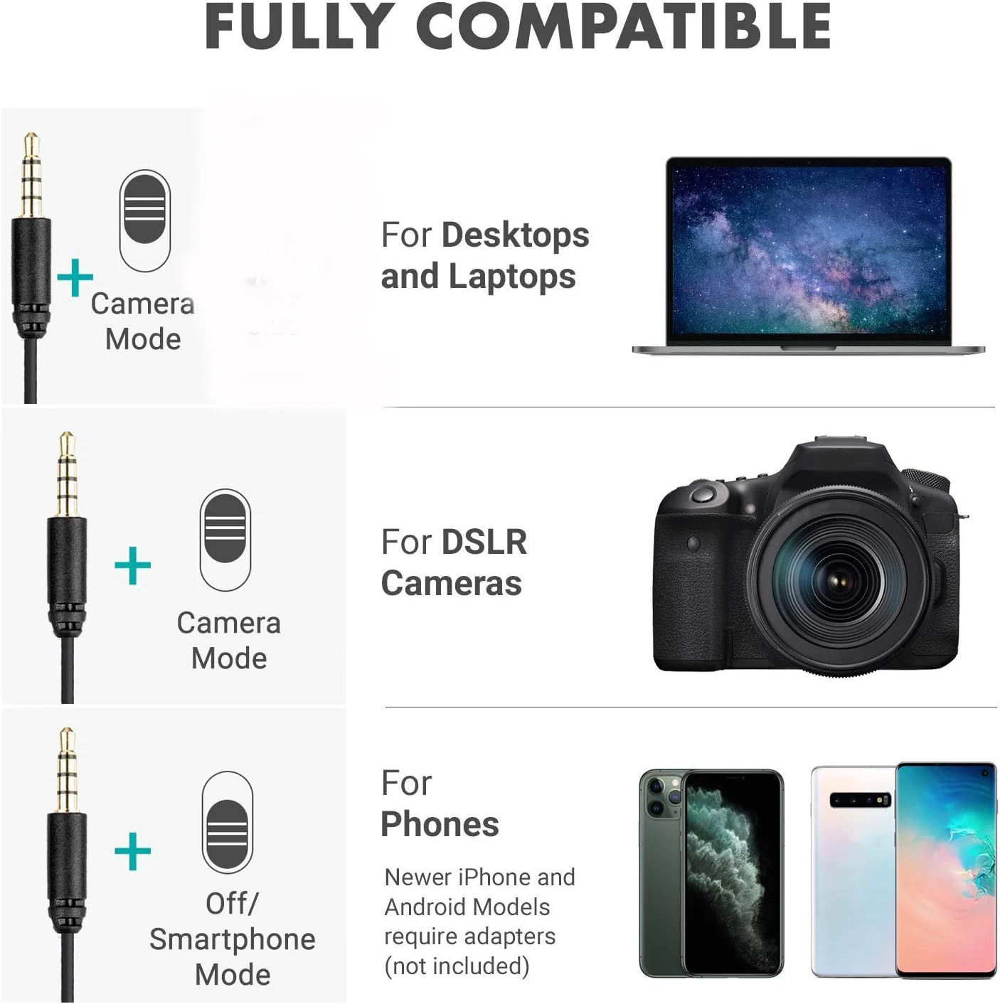 Lapel-Tiktokレコーディングマイク,全方向性携帯電話パッケージ,cvcノイズキャンセリング,スマートフォンコンピューター,PCカメラ