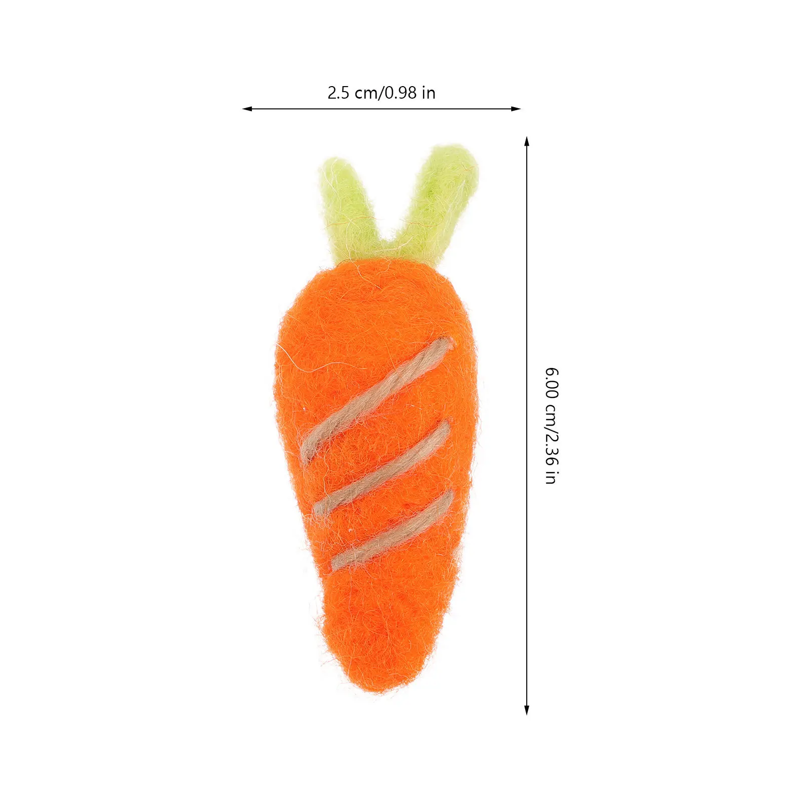 

6Pcs Carrot Brooch Cartoon Design Felt Pins for Clothes Bags Coats Sweaters Dresses Decorative Easter Theme Accessories Lovely