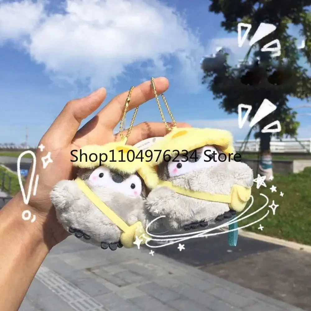 Cute Penguin Plush Key Ring Tourist Hat Penguin Keychain For Girls Gifts Creative School Bag Keychain