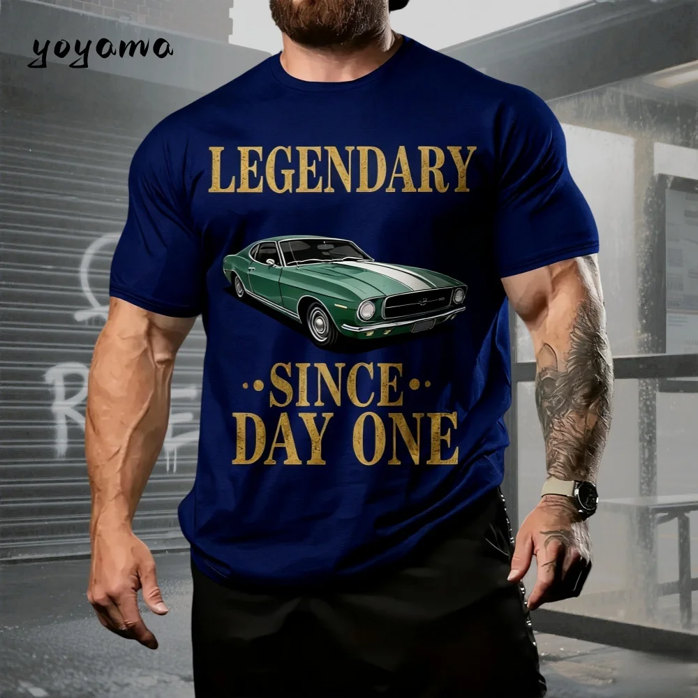 

Футболки Классическая автомобильная графическая футболка с 3D принтом Летняя мужская футболка с круглым вырезом Мужская футболка с коротким рукавом Уличная повседневная футболка Модная мужская одежда