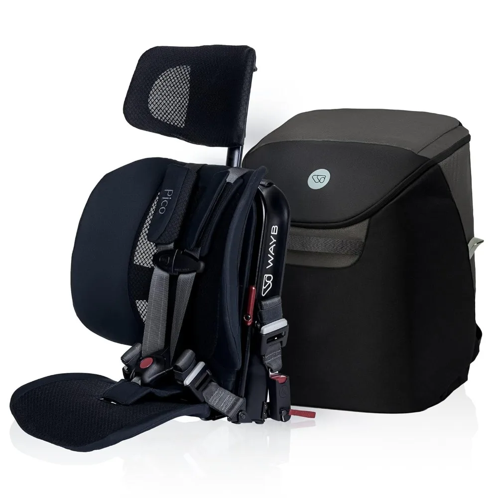 Pico Travel Car Seat with Premium Carrying Bag- Lightweight, Portable, Foldable - Perfect for Airplanes, Rideshares