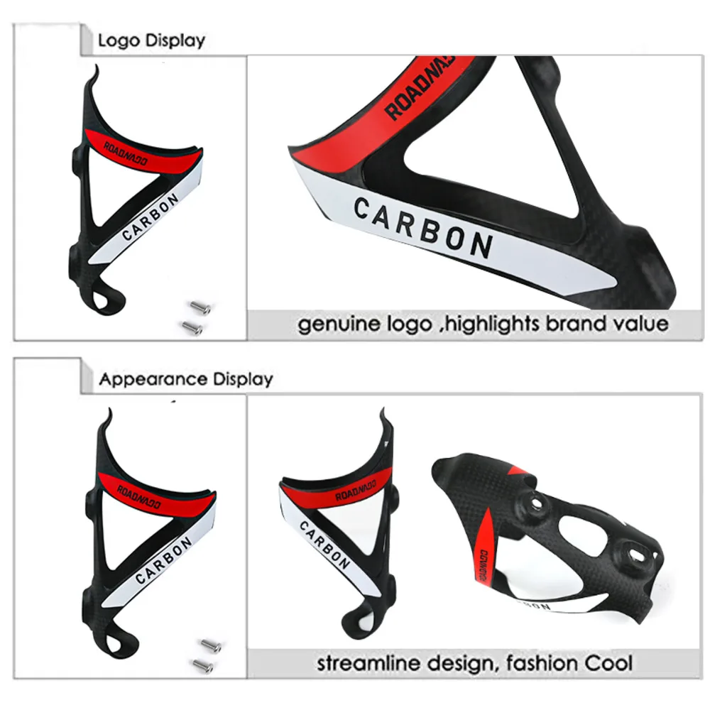 1/2PCS Full Carbon Bicycle Bottle Holder MTB Road Bike Drink Bottle Cage Ultra LightMountain MTB Bottle Holder Bike Accessories