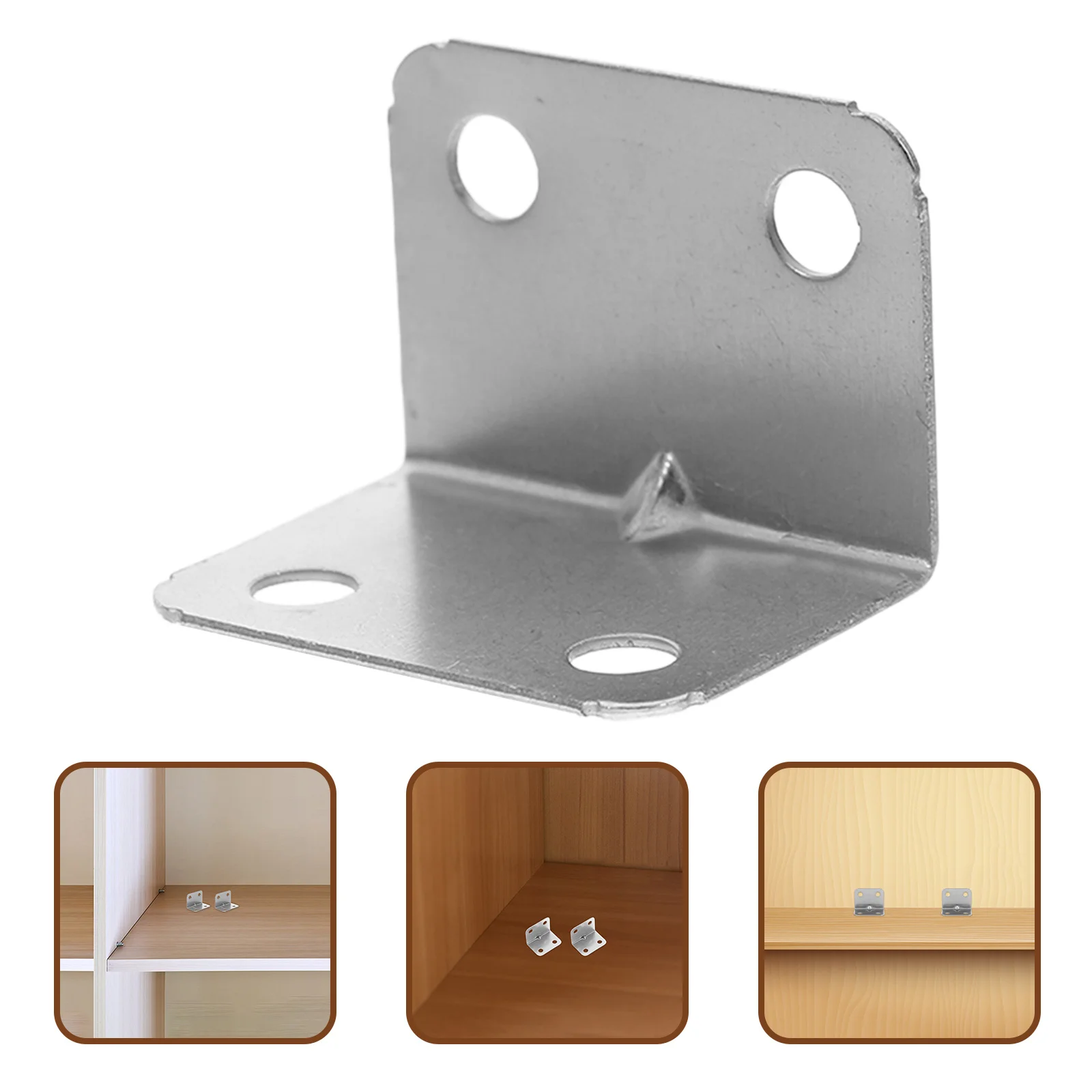

100pcs Right Angle Bracket Metal Corner Brace 90 Degree L-Shaped For Wood Furniture Shelf Support Brackets Joint Fastener