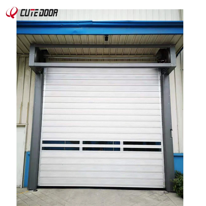 

Hard Aluminum Material Fast Automatic High Speed Horizontal Spiral Roller Shutter Garage Sliding Door