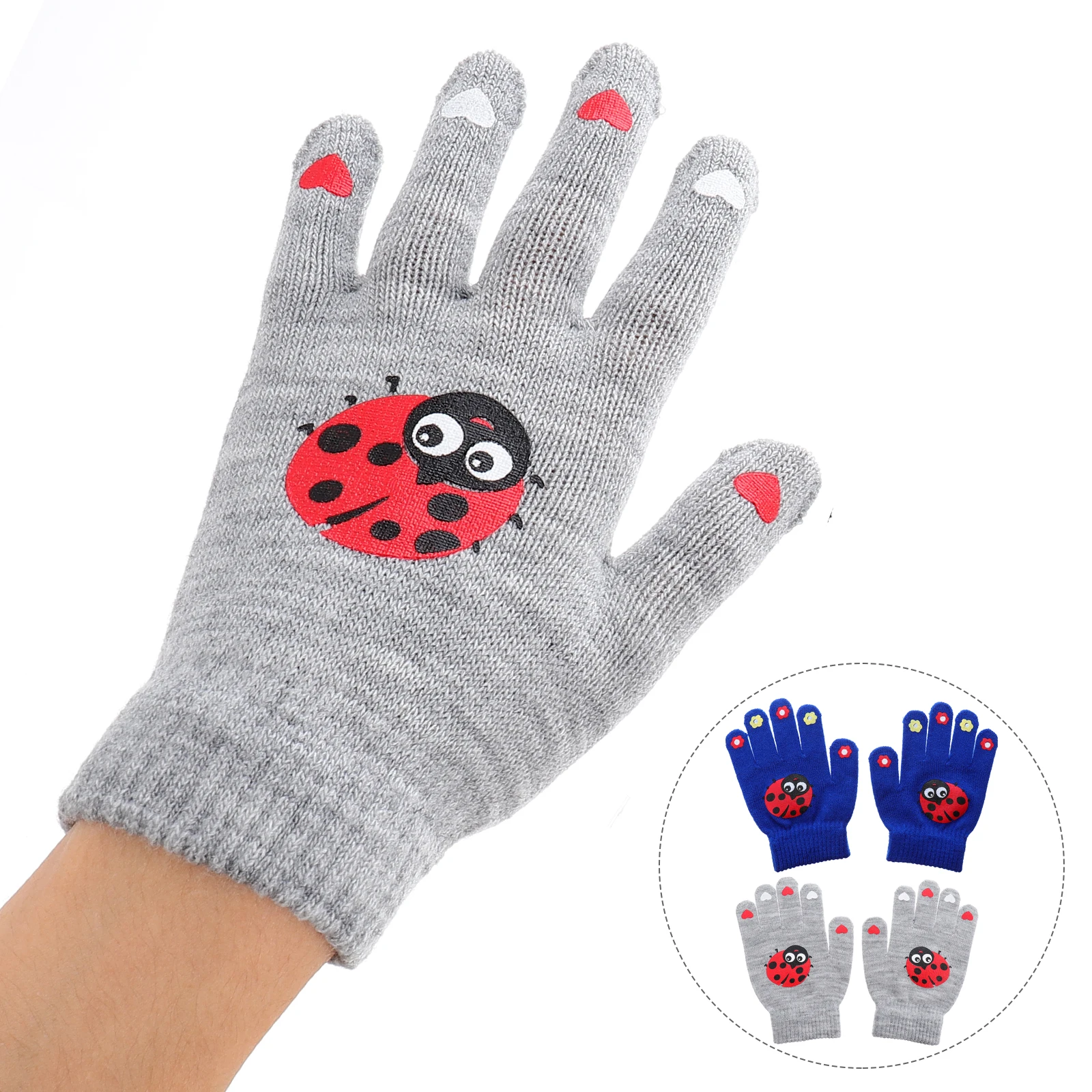 

5 Pairs Cartoon Animal Gloves s Winter Heating Windproof Mitten Acrylic for Warm