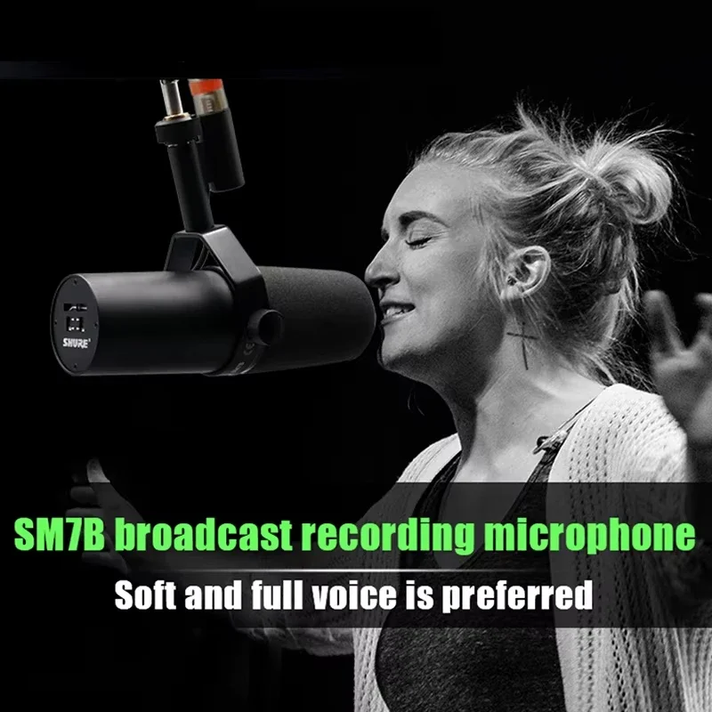 Picture 4: SM7B Style Dynamic Microphone XLR Broadcast Mic for Podcast Streaming Voice Over Studio Recording Home Studio Live Performance
