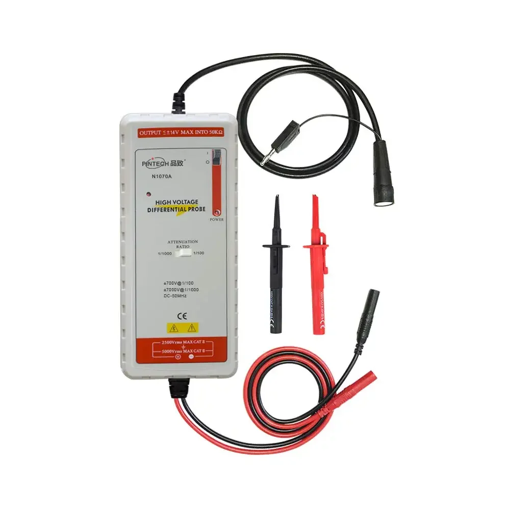 PINTECH N1070A High Accuracy Differential Probe High Voltage Differential Probe(7000Vp-p,50MHz) for Oscilloscope