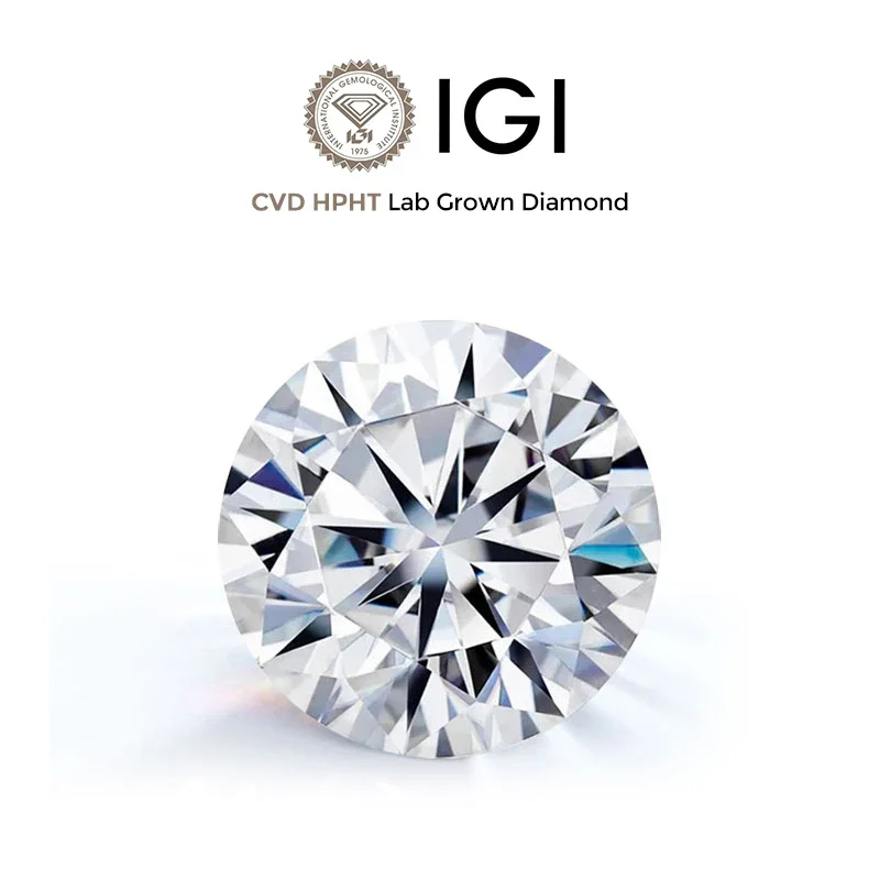 

IGI GIA Certified Lab Diamond D E F Color 0.5ct 1ct 2ct 40ct Loose Diamond Wholesale Round Cut CVD HPHT Lab grown Diamond