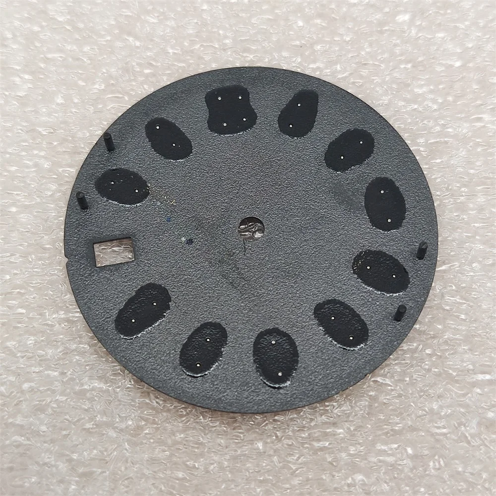 قرص نيزك بنمط 28.5 ملم NH35 قرص ساعة مع مقياس رقمي ملحقات ساعة مضيئة باللون الأخضر لحركة NH35/NH36