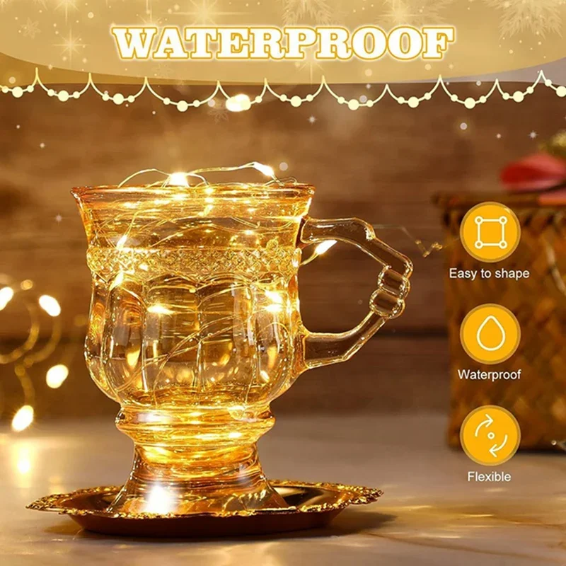 20 pacote luzes de fadas da corda 30led 3m fio cobre prata alimentado por bateria decorações luzes para festa casamento decoração natal